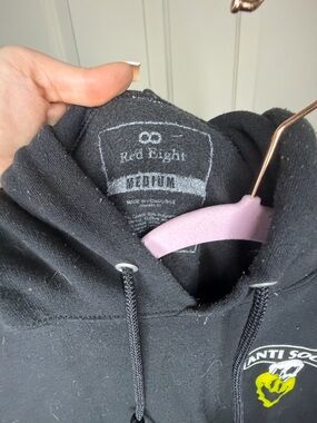 Anti Social Graphic Black Hoodie with Yellow Skull Heart